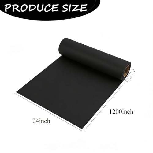 Black Wrapping Paper Roll 24"x 1200" Craft Packing Paper for Moving Shipping