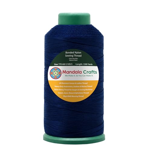 Size 69 210D T70 Navy Blue Bonded Nylon Thread (4500 Foot)