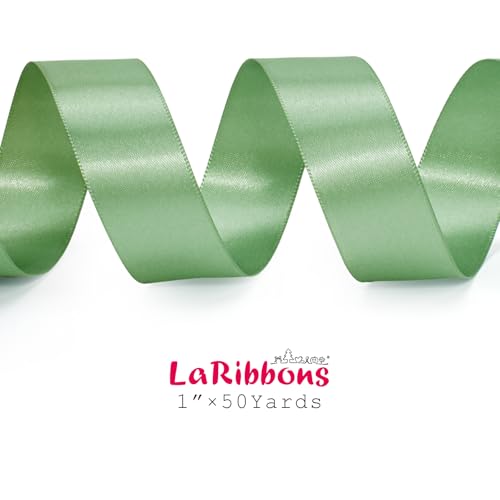 Sage Green Satin Ribbon 1 inch x 50 Yards