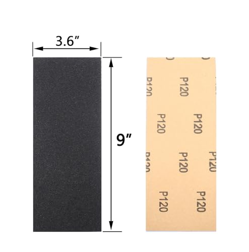 30Pcs 9 x 3.6 Inchs 120 Grit Wet and Dry Handmade Universal Sanding Sheets