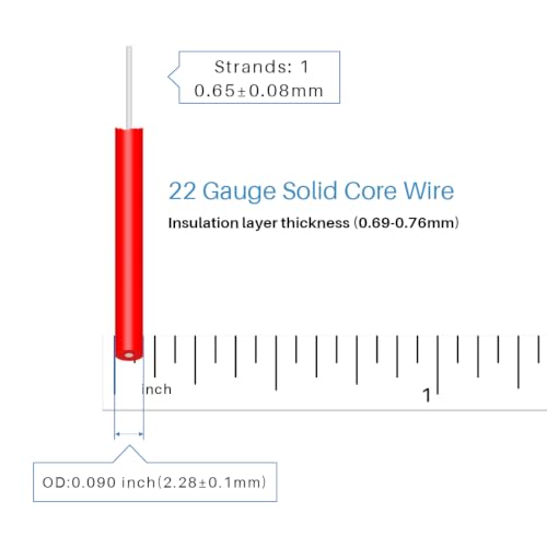 22 Gauge PVC Solid Electric Wire Blue 100 ft Hookup Wire