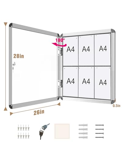 28"x26" Enclosed Bulletin Board