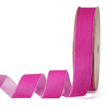 Hot Pink Velvet Ribbon