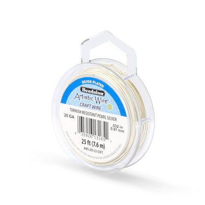 20 Gauge Silver Plated Tarnish Resistant Colored Copper Craft Wire