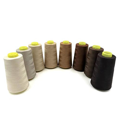 8 Cones of 3000 Yards Each Spool Thread for All Purpose Sewing (8 Count)