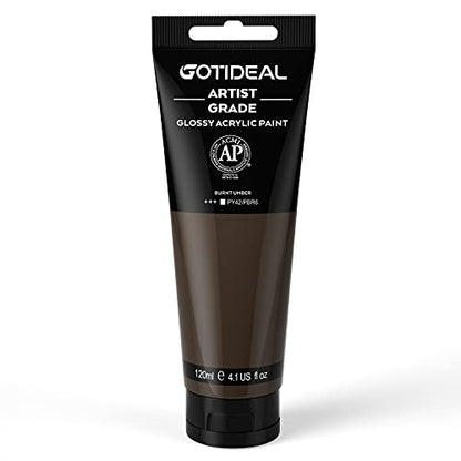 Acrylic Paint Burnt Umber Tubes (4.1 Fl Oz)