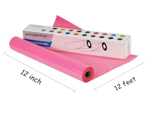 Heat Transfer Vinyl Pink HTV Rolls (12 Foot)