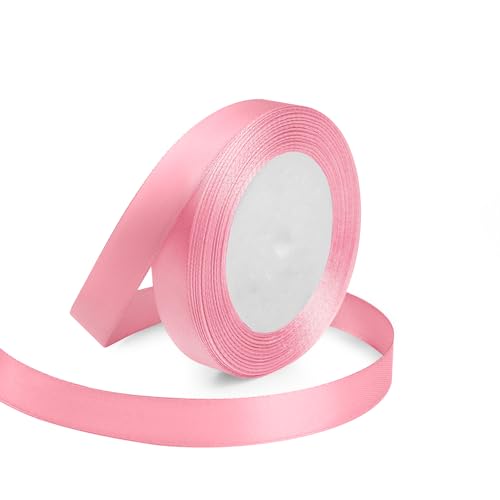 5 8" x 25 Yards Light Pink Satin Ribbon Crafts Gift Wrapping (75 Foot)