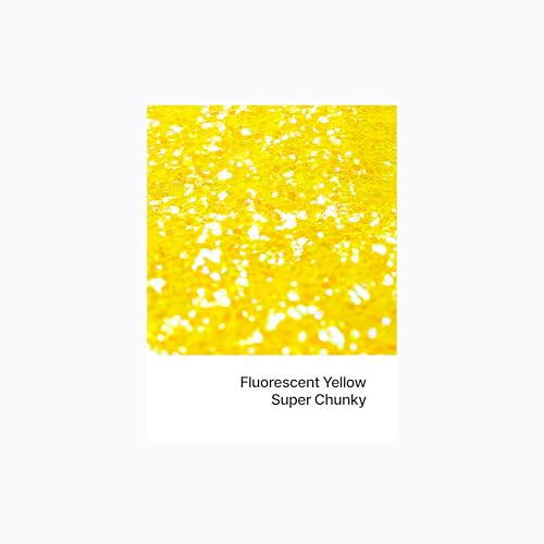 Resin Glitter Fluorescent Yellow 100g Super Chunky (3.5274 Ounce)
