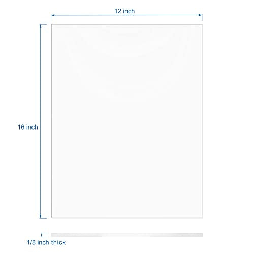 Clear Cast Acrylic Sheet 12" x 16" x 1 (2 Count)