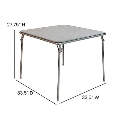 Gray 33.5" Square Folding Table