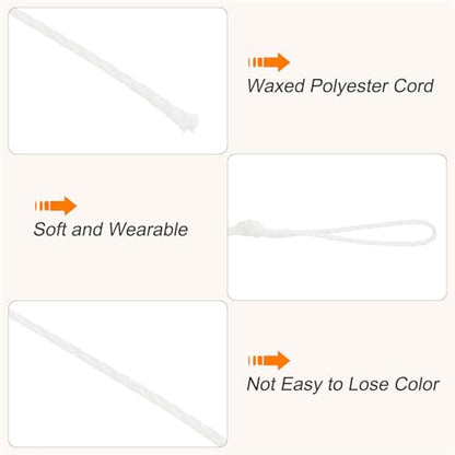 Waxed Cord 0.45mm Waxed Thread 87 Yard Wax String Leather Cord for Bracelet Making