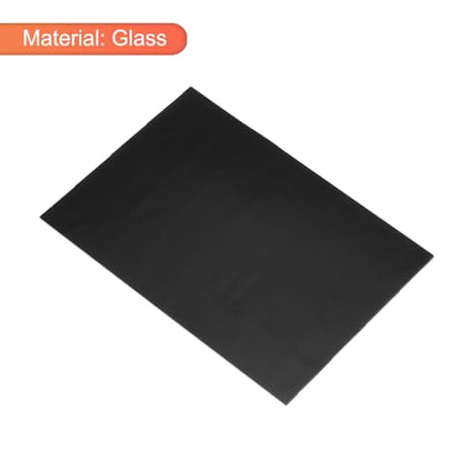 2 Pcs Stained Glass Sheet Mosaic Tile 7.9 Inch x 5.9 Inch Black Stained Glass Sheets for Crafts DIY Art Project