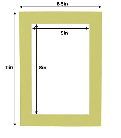 5.5x8.5 Mat for 8.5x11 Frame (25 Count)