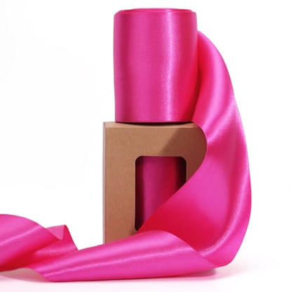 Hot Pink Satin Ribbon 3 Inch x 10 Yards Double Faced