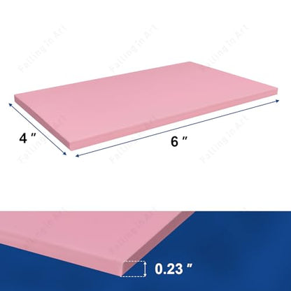 12 Pack 4 x 6" Soft Linoleum Rubber Carving Blocks