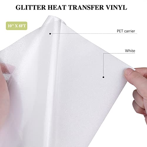 White Glitter HTV Vinyl