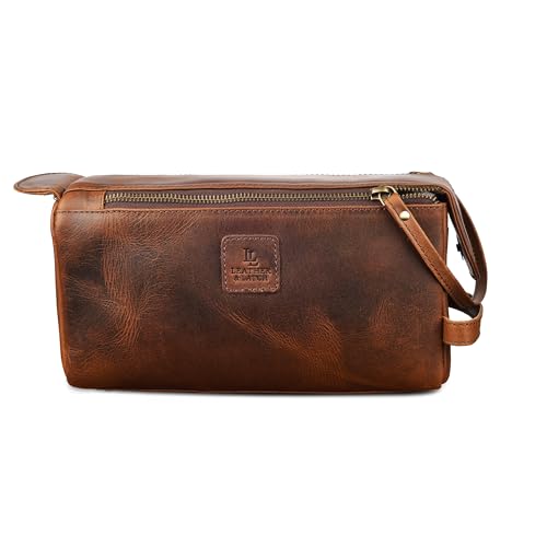 Full Grain Leather Toiletry Kit for Men & Women