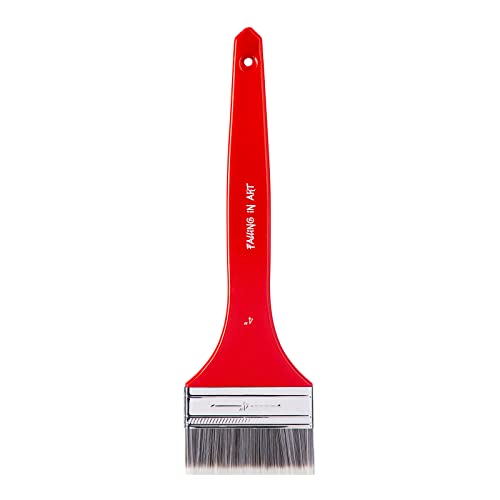 Flat Paddle Paint Brush Set with Long Handle (10 Count)