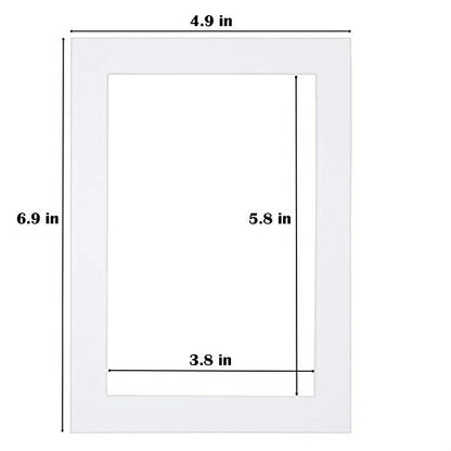5x7 White Picture Mats Pack of 25 (25 Count)
