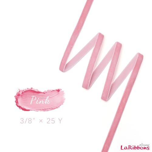 Pink Thin Velvet Ribbon