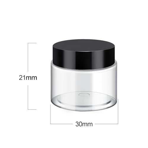 36 Pieces 0.17 oz Plastic Jars with Lids Wide Mouth Airtight Reusable Container Acrylic Cosmetic Small Jars for Lotions Ointments Travel Toiletries Creams Make up Storage (36 Count)