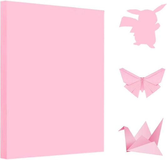 A4 Origami Paper Pink 100 Sheets, 8.27×11.7 inch Double Sided Color Easy Fold Big Origami Paper A4 Colored Copy Papers Thin 70gsm for Beginners, DIY handwork Art and Craft Projects (210 x 297 mm) - Crafty Corner