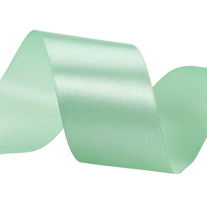 1 1 2 Inch Mint Green Solid Satin Ribbon for Gift Wrapping