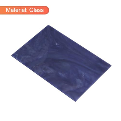 2 Pcs Stained Glass Sheet Mosaic Tile 7.9 Inch x 5.9 Inch Deep Blue Stained Glass Sheets for Crafts DIY Art Project