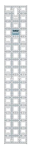 TrueCut Rectangle 3" x 18" Quilting Ruler with Track and Guide for Straight Cuts