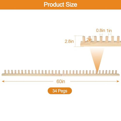 60“ Chunky Blankets Loom Knitting Looms Long Installation Free and Adjustable Foldable Portable Extra Loom Large 38