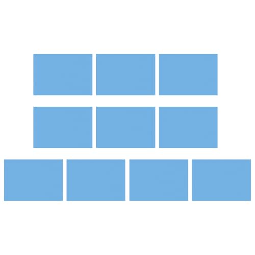 10Pcs Correction Gel Light Filter Overlay PVC Sheets Matte Blue