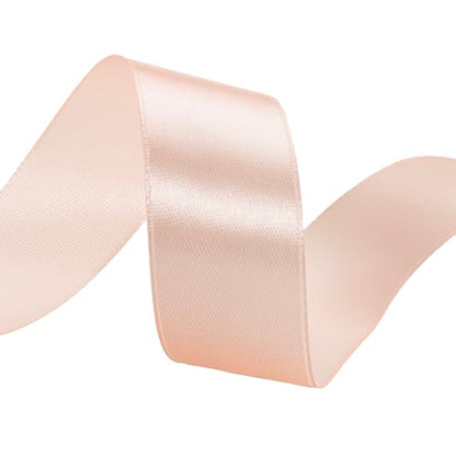 1 Inch Peach Solid Satin Ribbon for Gift Wrapping