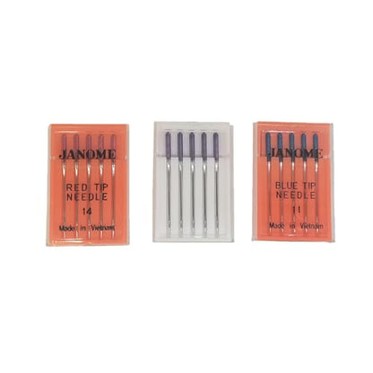 Sewing Machine Blue Tip Needle Size 11 Purple Tip Needles Designed for Janome Stretch Size14 (15 Count)