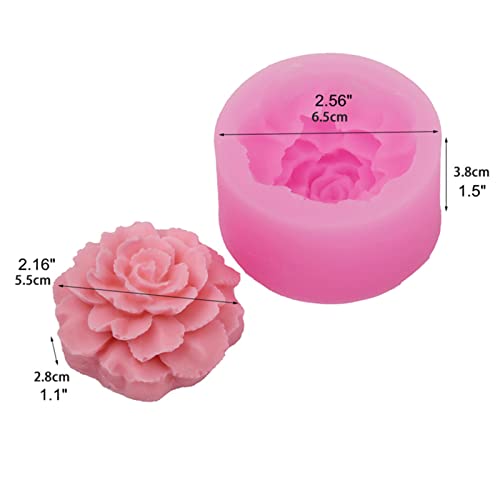 3D Carnation Candle Mold Flower Silicone Mold for Soap