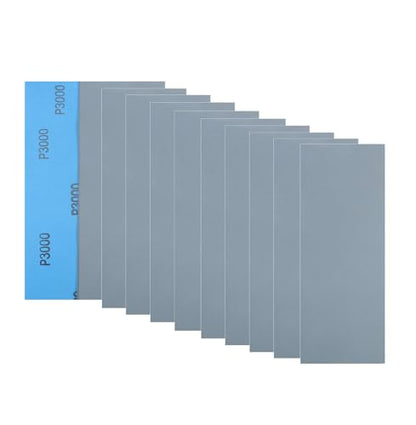 30Pcs 9 x 3.6 Inchs 3000 Grit Wet and Dry Handmade Universal Sanding Sheets (30 Count)