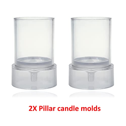 2PCS Pillar Candle Mold