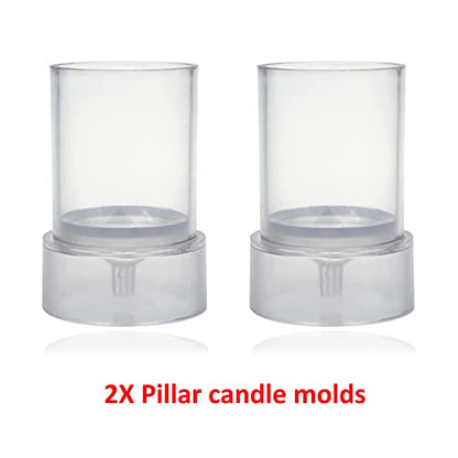2PCS Pillar Candle Mold