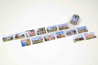 Scotland Landscapes Transparent Vintage Washi Tape 5x5 cm