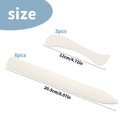 9 Pcs Bone Folder Tool Scoring Tool Bone Tool Paper Folding Tools