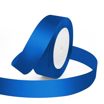 1" x 25 Yards Royal Blue Satin Ribbon Crafts Gift Wrapping (75 Foot)