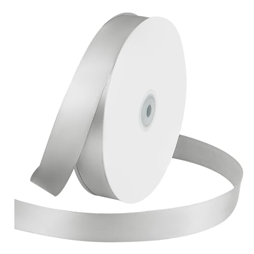 1" x 100 Yards Silvery Satin Ribbon Crafts Gift Wrapping