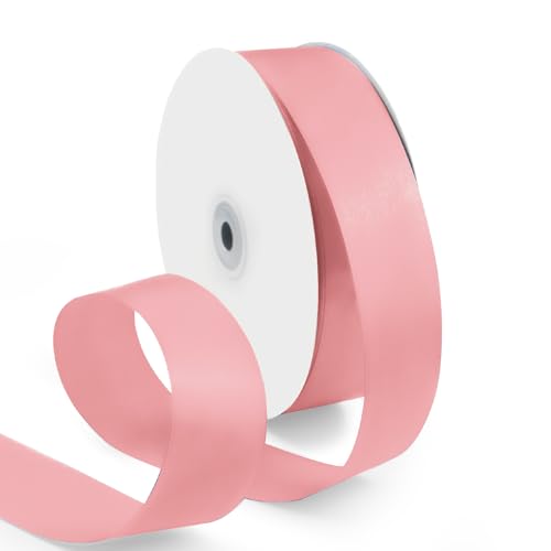 1-1/2 Inch 100 Yards Satin Ribbon Dusty Pink, Solid Color Fabric Ribbon for Gift Wrapping, Wedding, Polyester Gift Ribbon for Birthday Party Decoration, Craft, Hair, Floral, Sewing (300 Foot)