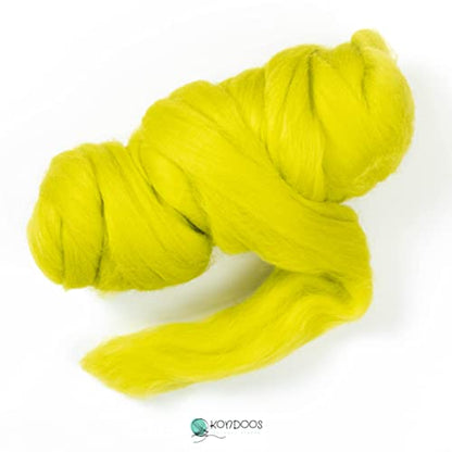 Colored Natural Wool roving (8 Ounce)