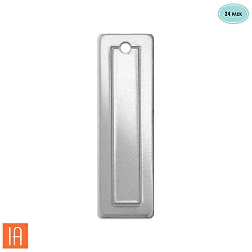 Premium Metal Stamping Rectangle Blanks for Metal Stamping and Jewelry Making (24 Count)