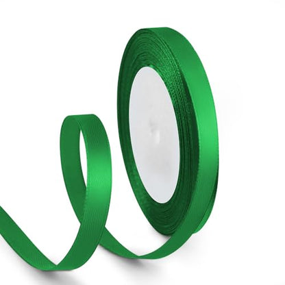 3 8 Inch 25 Yards Satin Ribbon Green (75 Foot)