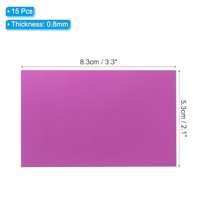 2.1x3.3 Inch Anodized Aluminum Sheet Metal (15 Count)