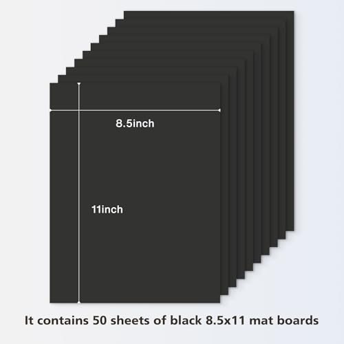 50 Pack 8.5x11 Uncut Photo Mat Matboards