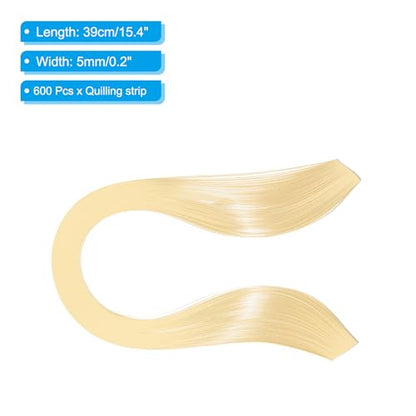 Quilling Strips Paper 600pcs 5mm 39cm Origami Paper Quilling Kits for Art DIY Hand Craft Christmas