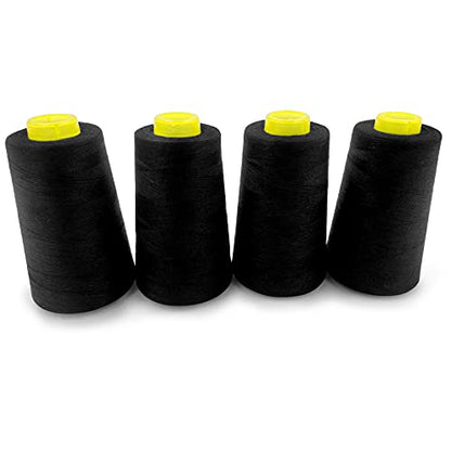 4 Cones of 3000 Yards Each Spool Thread for All Purpose (36000 Foot)